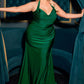 Ladivine CD796C Dress Stretch Satin Halter Fitted Curve Gown
