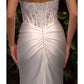 Vestido de novia de satén sin tirantes con escote corazón Ladivine CD797W