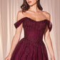 Ladivine CD799 Long Off The Shoulder A-Line Ball Gown