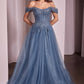 Ladivine CD799 Long Off The Shoulder A-Line Ball Gown