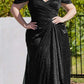 Ladivine CD878 Floor Length Off the Shoulder Glitter Gown