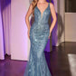Ladivine CD935 Fitted Mermaid Gown Geometric Beaded Embellishment