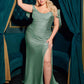 Cinderella Divine CD943C Long Fitted Stretch Jersey Formal Dress Off Shoulder