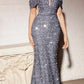 Cinderella Divine CD975 Long Off The Shoulder Sequin Mermaid Gown
