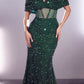 Cinderella Divine CD985 Off the Shoulder Sequins Gown