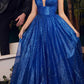 Cinderella Divine CD996 Floor Length A-line Glitter Ball Gown