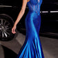 Ladivine CDS419 Full Length Strapless Corset Gown with Hot Stones