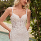 Vestido de novia de sirena Ladivine CDS432W de tul ligero sobre encaje Chantilly