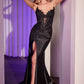 Ladivine CDS521 Dress Strapless Lace & Stretch Satin Gown