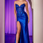 Ladivine CDS521 Dress Strapless Lace & Stretch Satin Gown