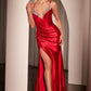 Ladivine CDS528 Dress Crystal Edged Fitted Satin Gown