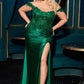 Ladivine CDS537C Off The Shoulder Lace & Satin Curve Dress