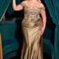 Ladivine CDS537C Off The Shoulder Lace & Satin Curve Dress