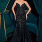 Ladivine CDS545 Strapless Mermaid Gown Floral Sequin
