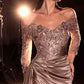 Ladivine CDS549 Vestido Ajustado de Madrina Escote Bardot