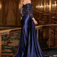 Ladivine CDS549 Vestido Ajustado de Madrina Escote Bardot