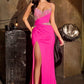 Vestido de gala ajustado de satén elástico de lujo Ladivine CDS552 Star Glamour