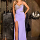 Vestido de gala ajustado de satén elástico de lujo Ladivine CDS552 Star Glamour