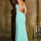 Vestido de gala ajustado de satén elástico de lujo Ladivine CDS552 Star Glamour