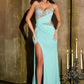 Vestido de gala ajustado de satén elástico de lujo Ladivine CDS552 Star Glamour