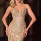 Vestido de sirena ajustado Ladivine CDS557 totalmente adornado Show Stopper