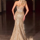 Vestido de sirena ajustado Ladivine CDS557 totalmente adornado Show Stopper
