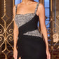 Vestido de Noche Ajustado con Panel Asimétrico y Silueta Elegante Ladivine CDS562