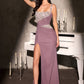 Vestido de Noche Ajustado con Panel Asimétrico y Silueta Elegante Ladivine CDS562