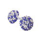 Beaded Pearl Rhinestone Embellished Dome Clip On Earrings