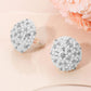 Beaded Pearl Rhinestone Embellished Dome Clip On Earrings