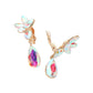 Marquise Stone Cluster Floral Teardrop Link Evening Clip On Earrings