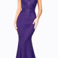 Cinderella Divine CF158 Off Shoulder Floor Length Evening Gown Applique Bodice