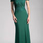 Cinderella Divine CF158 Off Shoulder Floor Length Evening Gown Applique Bodice