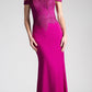 Cinderella Divine CF158 Off Shoulder Floor Length Evening Gown Applique Bodice