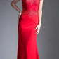 Cinderella Divine CF158 Off Shoulder Floor Length Evening Gown Applique Bodice