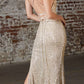 Cinderella Divine CF199 Long Slim & Sexy Gown Cowl Neckline Front Leg Slit