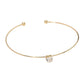 SECRET BOX_Minimal Heart Stone Cluster Accent Cuff Bracelet