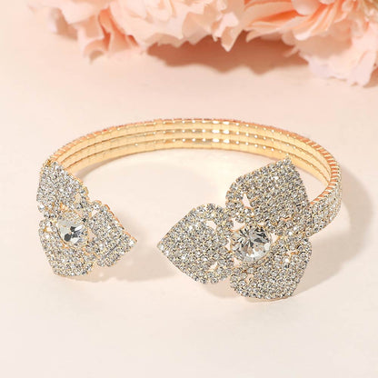 Rhinestone Pave Evening Cuff Bracelet