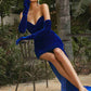 Cinderella Divine CH176 Vintage Velvet Hollywood Strapless Fitted Gown