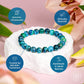 Brazalete de crisocola peruana rara - La piedra sabia de Cleopatra