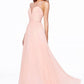 Cinderella Divine CJ251 Long A-Line Chiffon Dress Illusion Neckline