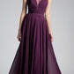 Cinderella Divine CJ251 Long A-Line Chiffon Dress Illusion Neckline
