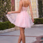 Vestido acampanado Ladivine CJ419 para mujer con aplique de encaje