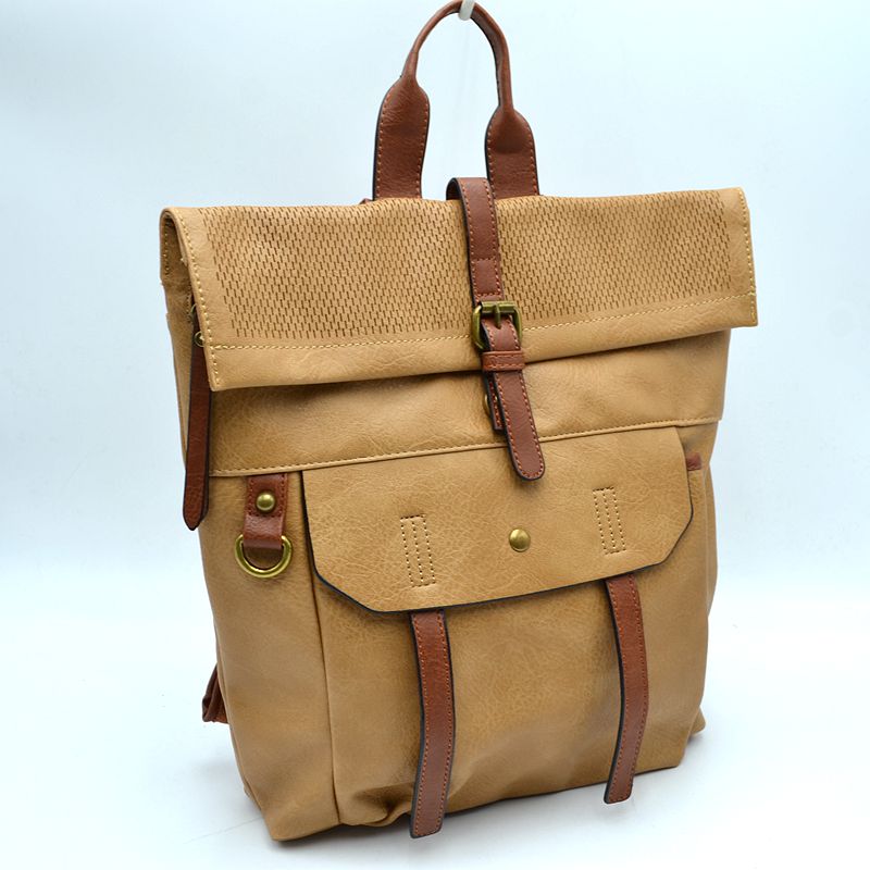 Long Lasting Vintage Leather Backpack Laptop Messenger Bag