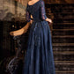 Ladivine CK2401 Vestido de Madrina Modesto con Encaje y Tul de Corte A