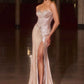 Vestido ajustado brillante Ladivine CK918 Glamour con corpiño deshuesado tipo corazón