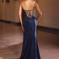 Vestido ajustado brillante Ladivine CK918 Glamour con corpiño deshuesado tipo corazón