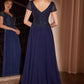 Ladivine CL07 A-Line Chiffon Beaded Gown