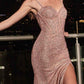 Cinderella Divine CM317 Fitted Sequins Boned Bodice Formal Gown