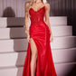 Ladivine CM369 Dress Strapless Stretch Taffeta Fitted Gown